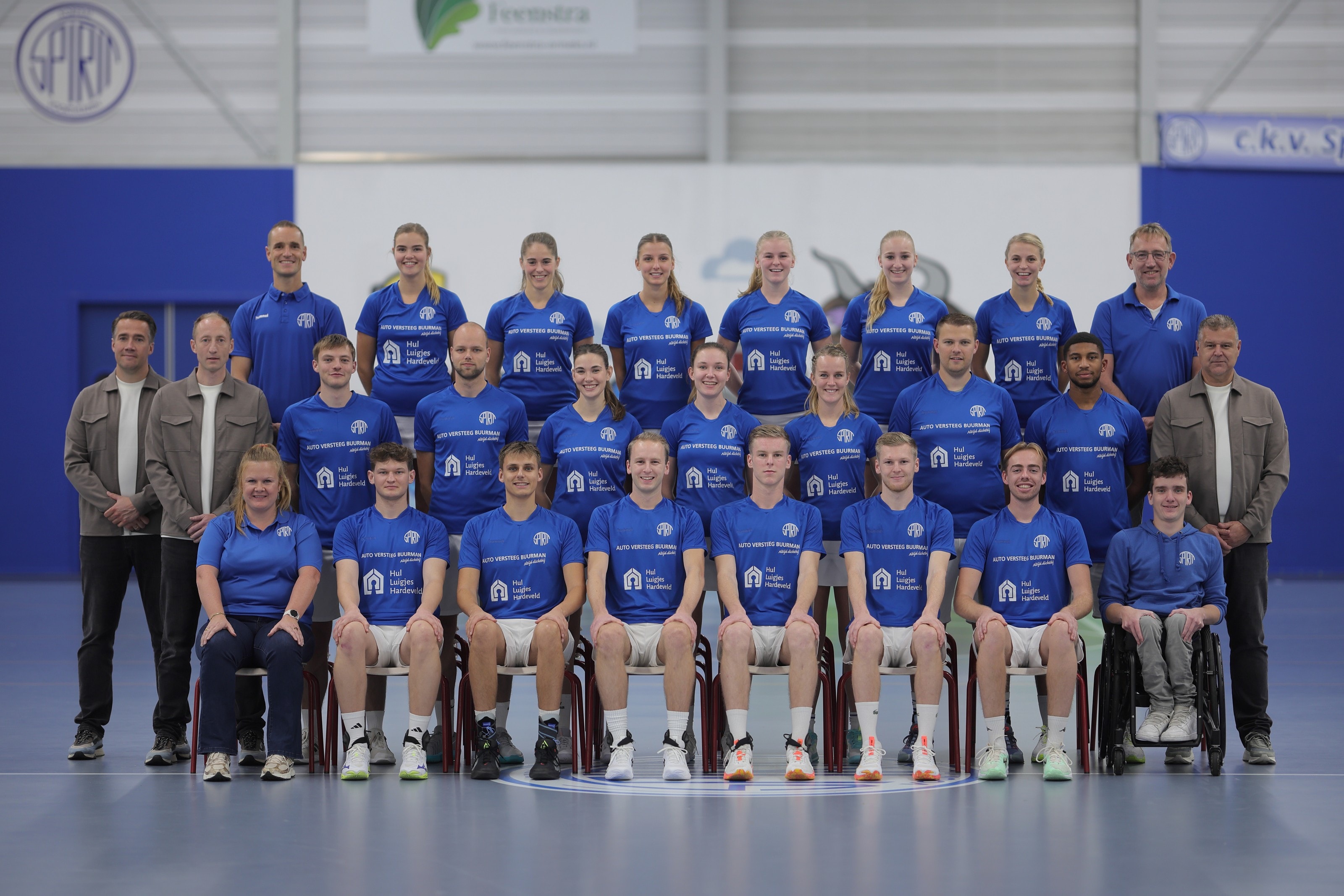 Teamfoto van de selectie van Spirit 1, seizoen 2026/2027