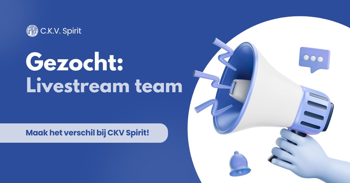 Gezocht: livestream team voor het zaalseizoen